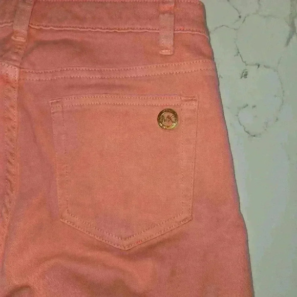 Michael Kors Izzy Cropped Ankle Skinny Stretch Womens Jean Pink Size 4 - Picture 4 of 11